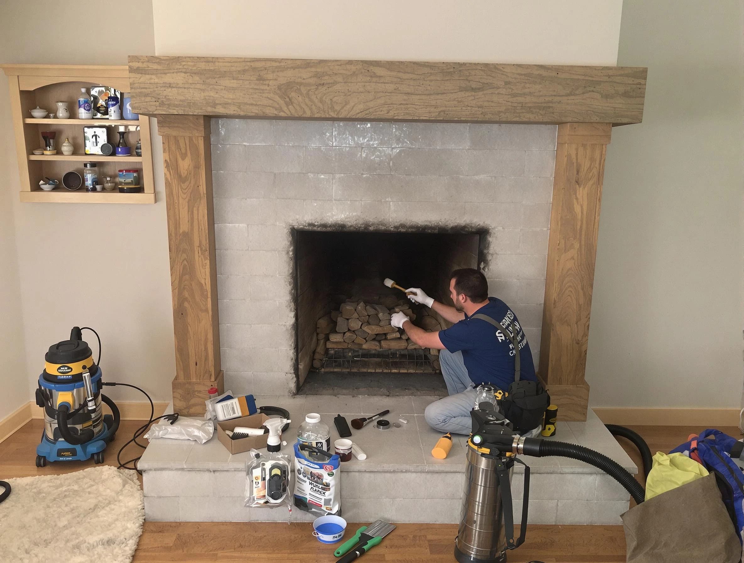 Detailed creosote removal process by Arvada Chimney Sweep in Arvada, CO