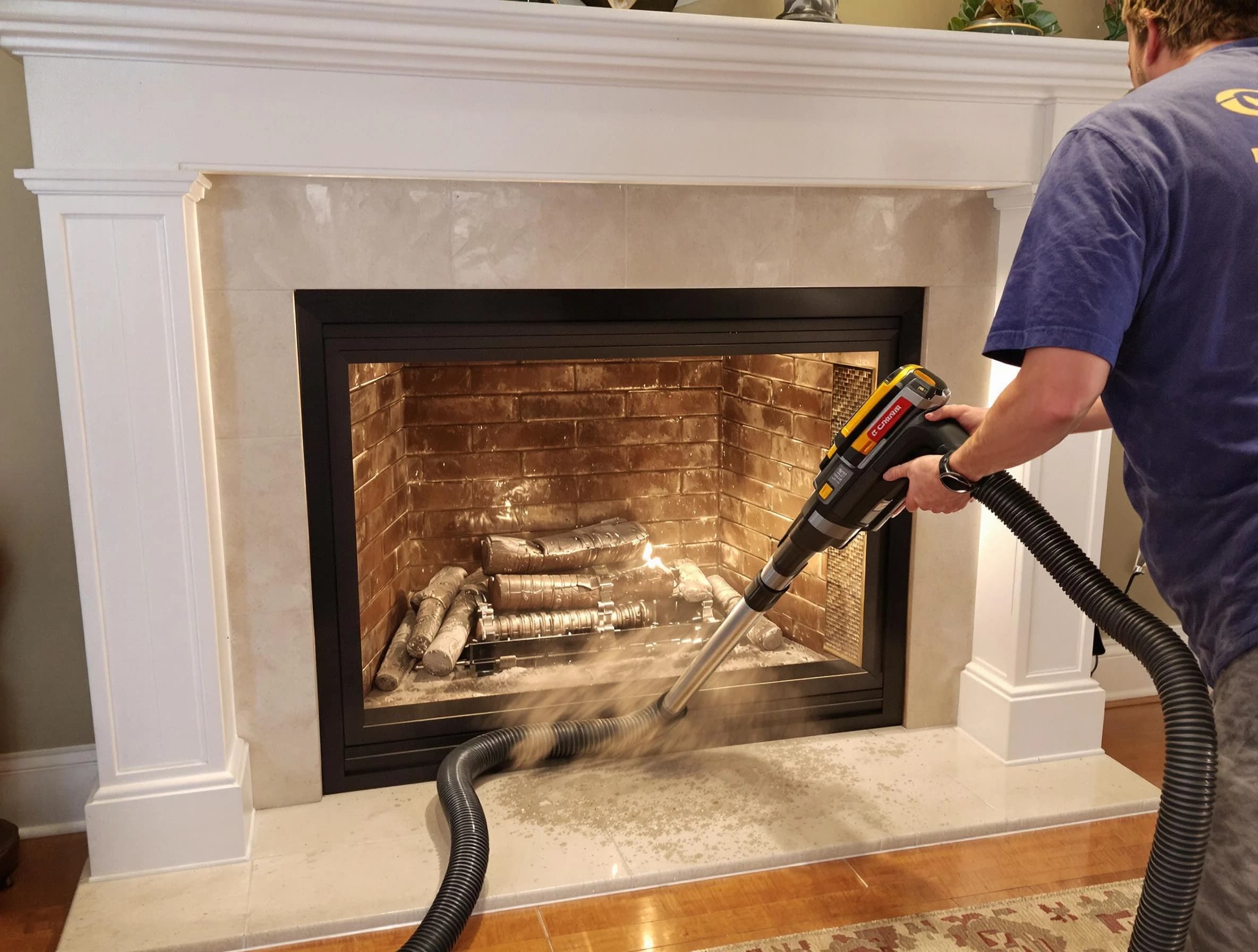 Fireplace cleaning performed by Arvada Chimney Sweep in Arvada, CO