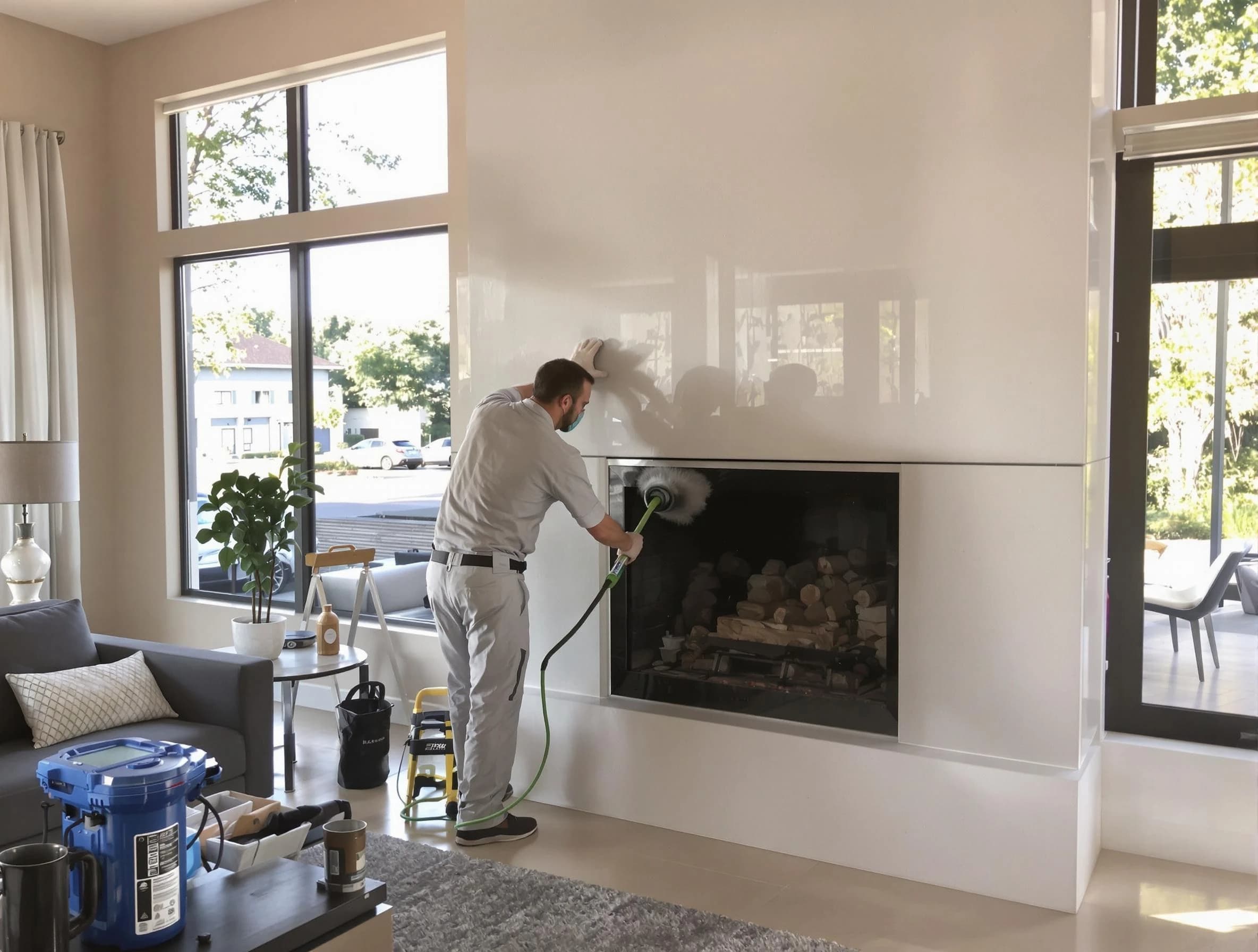 Arvada Chimney Sweep performing thorough soot removal in Arvada, CO