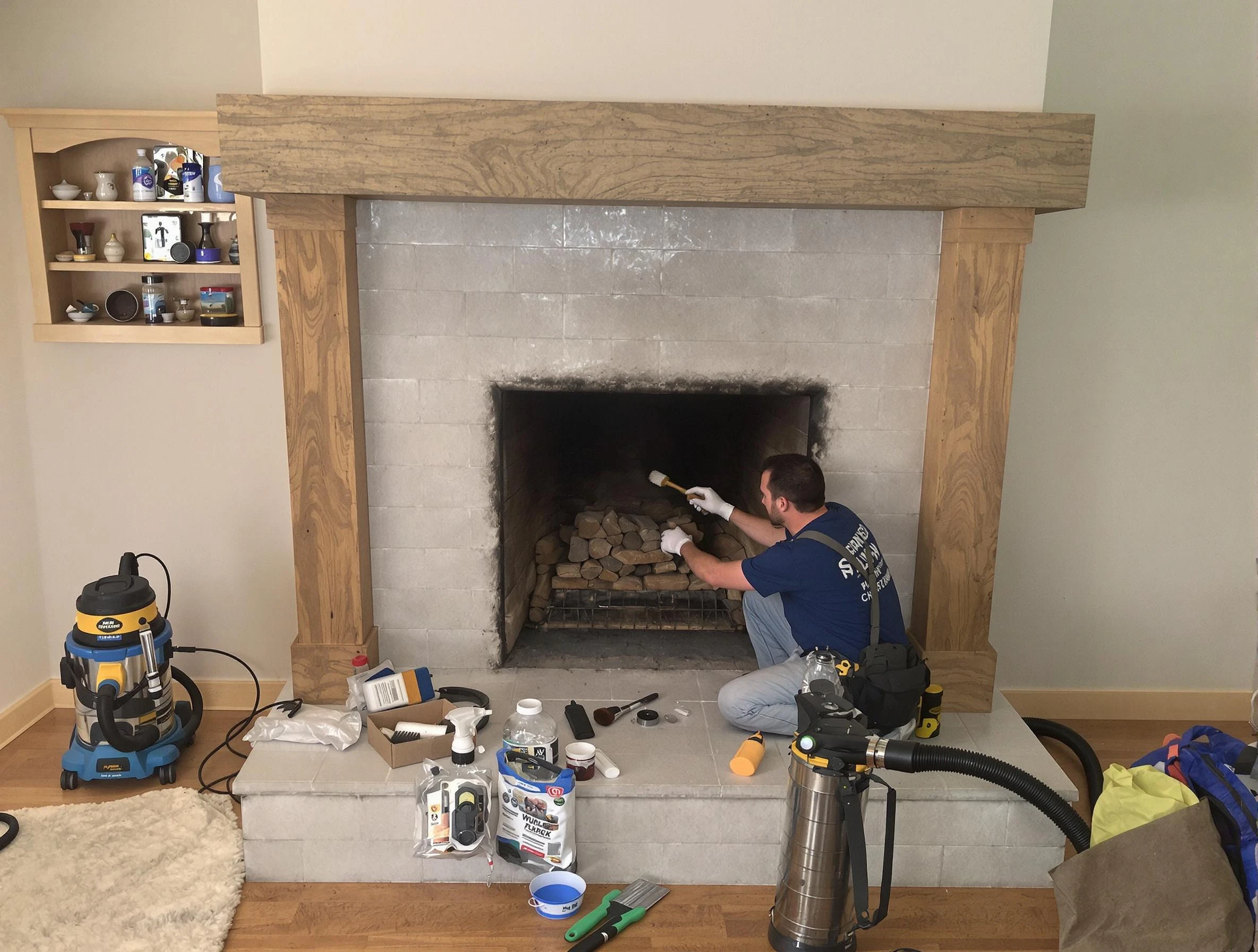 Detailed creosote removal process by Arvada Chimney Sweep in Arvada, CO